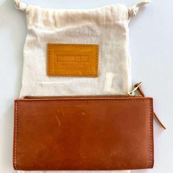 Parker Clay Letty Leather Wallet Rust Brown - Excellent - Picture 8 of 8